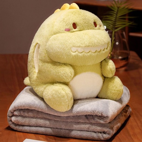 Cute Little Dinosaur Hand Warmer And Pillow Doll