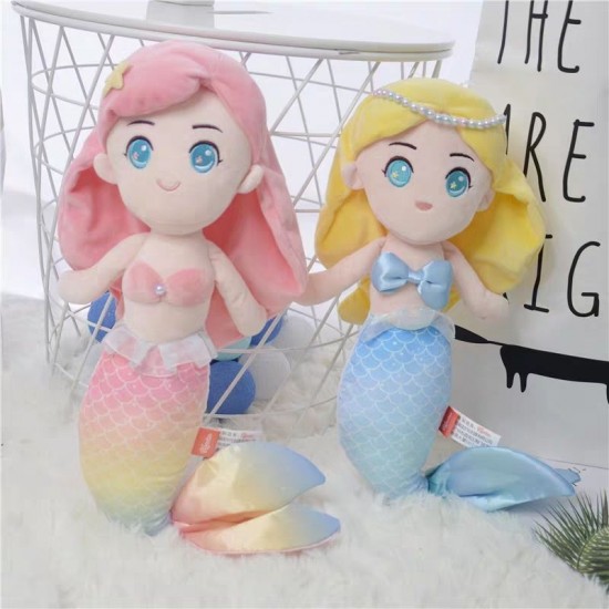 Mermaid Plush Toy, Cute Soft Doll Pillow, Children's Gift (31cm)