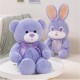 Purple Rabbit Bear Plush Toy, Cute Doll Pillow, Valentine's Day Gift