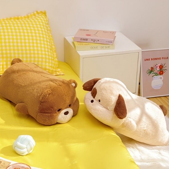 Puppy Bear Plush Long Doll Sofa Cushion Pillow Children Accompanying Gift 50*30*20cm