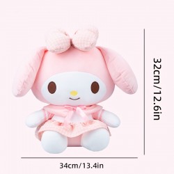 Sanrio Melati Doll High-end High-quality Uniform Series Valentine's Day Gift Plush Toy Pillow Melody Doll Home Decoration Ornament Birthday Gift For Girlfriend For Kids Graduation Gift