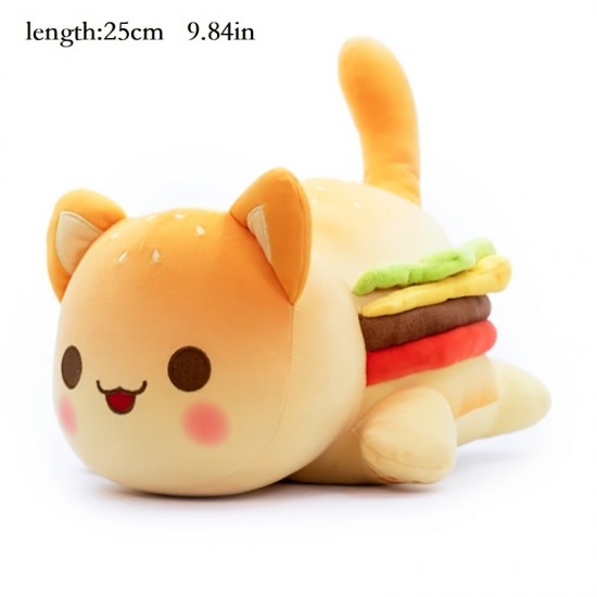 New Cute Cat Pillow Plush Doll, Cat Doll Soft Pillow Toys, 25cm/9.84''