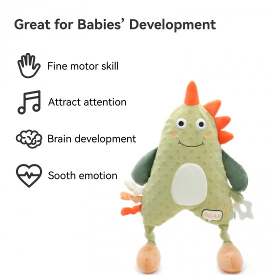 MEEKA HOUSE Dinosaur Comforting Doll (Including Teether), Grows With You Series