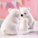 Polar Bear Parent-child Series Stuffed Animal Plush Cute Toys, 11 Inches/28cm Sweet & Soft Plush White Bear Dolls Bedtime Companion, Birthday Gift For Kids Girls, Home Decoration